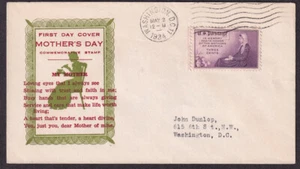 1934 Mothers of America Sc 737-6b FDC John Gill cachet 20th anniversary (AP - Picture 1 of 1