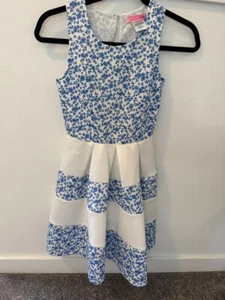 2Hip by Wrapper Blue Floral Dress & Cardigan Set – Girls Size 12, Sleeveless Par - Picture 1 of 6
