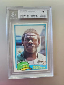 Rickey Henderson 1981 Topps #261 Beckett bewertet fast neuwertig 7 - Bild 1 von 4