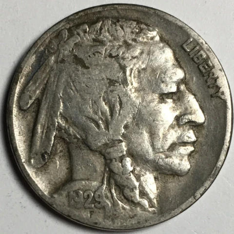 1929-S Buffalo Nickel - Very Good (VG) Stained KM#134 - 3891 Cover