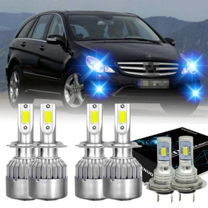 For Mercedes-Benz R350 2006-2010 8000K Combo LED Headlight + Fog Light Bulbs Kit - Picture 1 of 6