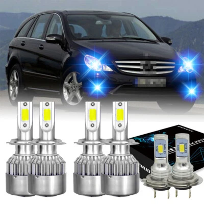 For Mercedes-Benz R350 2006-2010 8000K Combo LED Headlight + Fog Light Bulbs Kit - Image 1 of 4