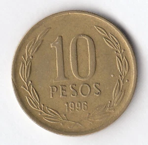 CHILE 1996 10 pesos -O'Higgins- KM228.2 R1970 - Picture 1 of 2
