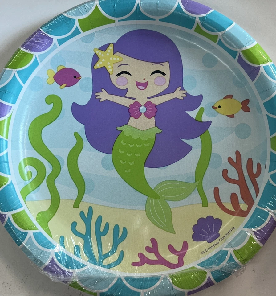 Mermaid Friends Dinner Plates 8ct - Image 1 of 3