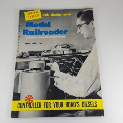 Model Railroader Magazine Mar 1957 Vol 24 No 3 Track Planning Cutouts - Image 1 of 4