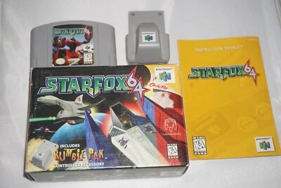 Star Fox (Nintendo 64 N64) Complete in Box w/ Rumble Pak CIB #2 - Image 1 of 4