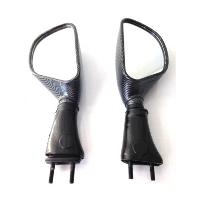 Black Motorbike Racing Rearview Side Mirrors For KAWASAKI Ninja ZX6R ZX9R 650R Foto 1 de 4