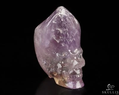 Piedra preciosa 2.0" amatista tallada a mano cristal calavera bellas artes escultura, curación Foto 1 de 4