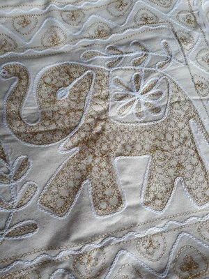 8 new Indian cushion cover Elephant embroidered  15" x 15" cotton  - Image 1 of 4