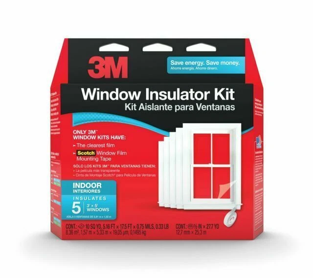 3M Indoor Window Insulator Kit for 5 3'x5' Windows - (2141BW-6)