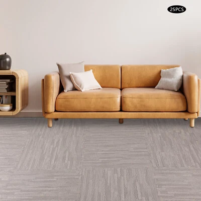 Grey Wood Grain Thick Printed Foam Tiles Foam Mat for wood and ceramic floors - Image 1 of 4