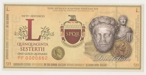 2007 Roman Empire 50 Sesterces Fantasy Note ~ Priced Right! - Picture 1 of 2