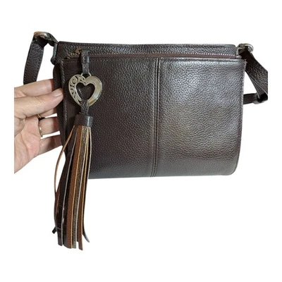 Bolso Bandolera Organizador Borla Cuero Marrón Brighton Barbados City Foto 1 de 4
