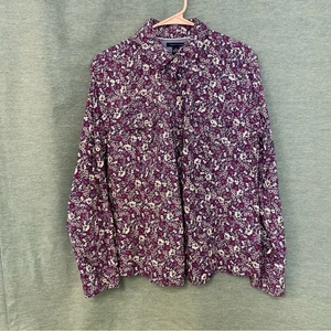 Tommy Hilfiger Purple and White Flowered Blouse - Picture 1 of 11