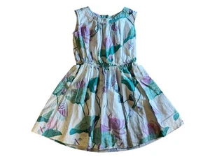 TEA COLLECTION Lotus Crane Flower Woven Dress Sz 5 Fully Lined MSRP $59.50 - Picture 1 of 9