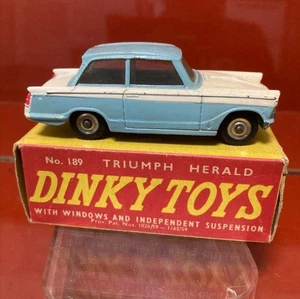 Vintage Rare Dinky Toys 189 Triumph Herald 1959 with original box - Picture 1 of 15