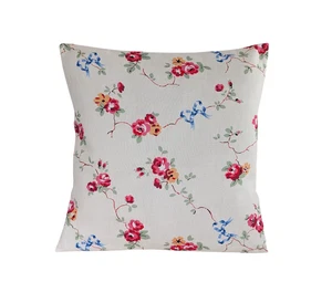 Handmade Cushion Cover in Cath Kidston Ribbon Rose Pink Blue 16" - Picture 1 of 2