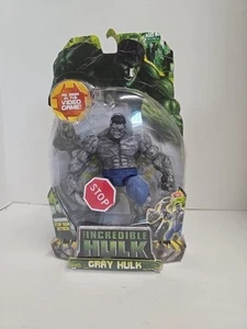 The Incredible Hulk Gray Hulk Action Figure Stop Sign Hasbro 2008 MOC - Picture 1 of 2
