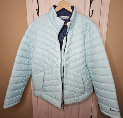 Free Country Women's Aqua Blue Puffer Jacket - XXL - Image 1 of 4