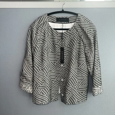 Новый с Ярлыками Elie Tahari Blazer размер M черный и белый - Изображение 1 из 4