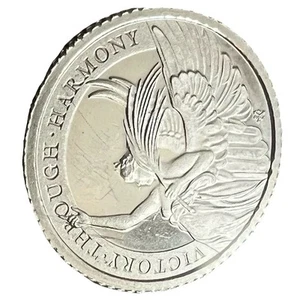 2021 St. Helena 1/10 oz .9995 Platinum Queen's Virtues Victory Coin - Picture 1 of 2