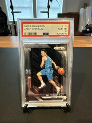 Tarjeta de novato 2018-19 Panini Prizm baloncesto Jalen Brunson #250 radiocontrol graduada PSA 10 Foto 1 de 2