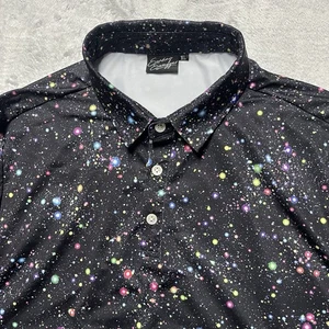 Sunday Swagger Polo Shirt Mens XL Galaxy Print Performance Stretch Golf - Picture 1 of 9