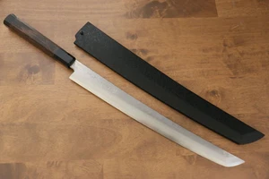 Sakai Takayuki Zangetsu Enten Ginsan Steel Damascus Rounded Yanagiba Knife 330mm - Picture 1 of 13