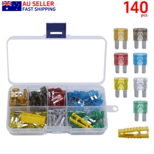 140PCS Micro 2 Fuses Blade Fuse Kit Automotive Commercial Assortment - Picture 1 of 3