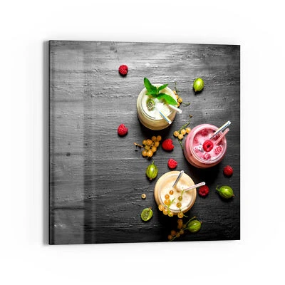 DEQORI Magnettafel Glas 'Smoothies auf Schiefer' beschreibbar, viele Größen - Bild 1 von 4