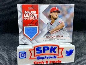 AARON NOLA 2022 Topps Series 1 MAJOR LEAGUE MATERIAL RELIC PHILLIES (BLUE) - Bild 1 von 1