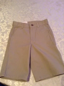 Boys New Size 7 Slim Izod shorts khaki cargo uniform shorts - Picture 1 of 3
