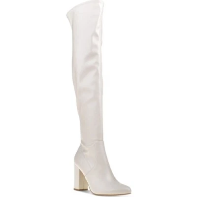 Wild Pair Bravy Women's Laceless Dressy Over-the-Knee Boots White NWB - Image 1 of 4