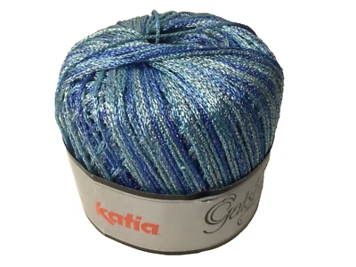 Katia Gatsby Lux Spain Shades Of Blue And Silver Color 3809 Yarn - Image 1 of 4