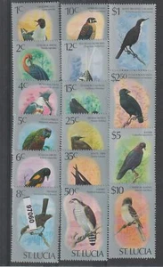 Santa Lucia 1976 Fauna Aves 16 Val. MNH MF97060 - Imagen 1 de 1