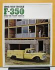 1966 Ford F 350 Pickup Truck Stake Platform Chassis Sales Folder Revised