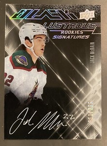2022-2023 UD SPX Black Lustrous Rookie Signatures Jack McBain /299 #LS-JM (RC)