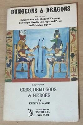 Gods, Demi-Gods & Heroes Kunst & Ward TSR D&D Dungeons and Dragons ORIGINAL 1st - Image 1 of 4