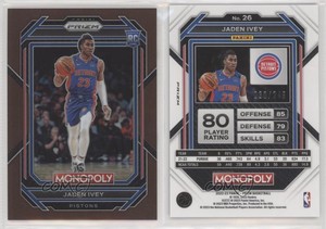 2022-23 Panini Prizm Monopoly Brown Prizm /249 Jaden Ivey #26 Rookie RC