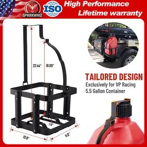 Fuel Jug 5 Gallon Liquid Container Holder Rack Bracket Mount Fit VP Racing Can - Picture 1 of 10