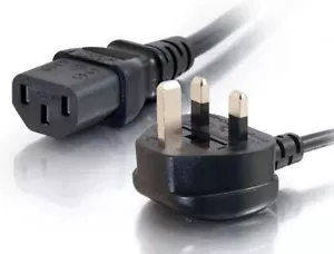 UK Kettle 13A Lead Power Cable IEC C13 Mains 1m, 2m, 2.5m, 3m, 4m, 5m, 6m, 10m - Picture 1 of 1