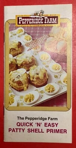 PEPPERIDGE FARM QUICK 'N' EASY PATTY SHELL PRIMER. COOKBOOK. RECIPES. 3x6 inch X - Imagen 1 de 15