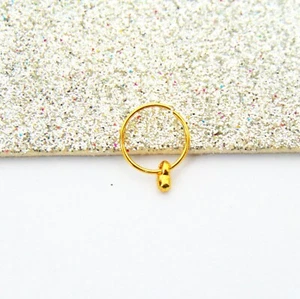 Women's Day Gift Star Nose Ring Indian Ethnic 22k Gold Plated Stud Nose Ear Pin - Picture 1 of 4