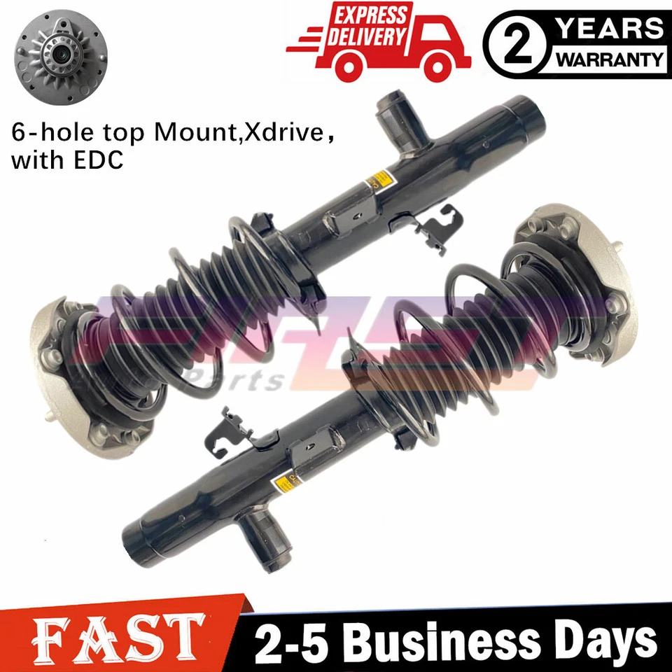 2X Front Shock Strut Assys w/EDC For BMW F30 F31 F32 328d 330i 428i 435i XDrive - Image 1 of 4