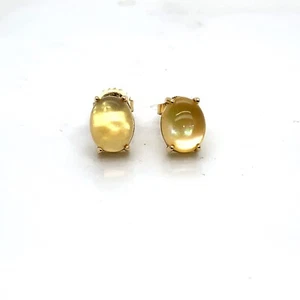 Roberto Coin 18k Yellow Gold Quartz Pearl Doublet Cabochon Stud Earrings - Picture 1 of 4