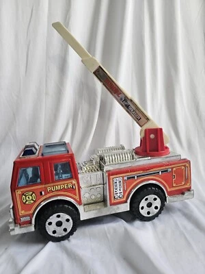 1988 BUDDY L Big Bruiser Tin with plastic Pumper Fire Truck, Siren & Lights, - Image 1 of 4