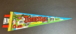 Tennessee TN Voluntarios Montañas Humeantes Iris Souvenir Bandera Banderín De Colección Nuevo de Lote Antiguo - Imagen 1 de 6
