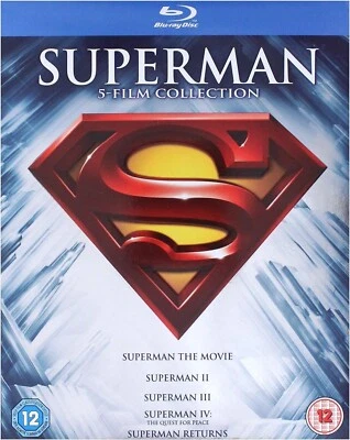 THE SUPERMAN 5 FILM COLLECTION 1978-2006 Blu Ray Christopher Reeve New UK R2 - Image 1 of 2