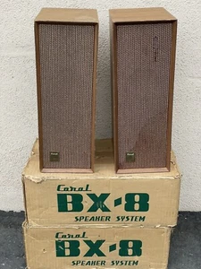 Coral BX-8A Stereo Speakers Fukuyo Sound Co Tested & Works MIJ MCM Vintage - Picture 1 of 9