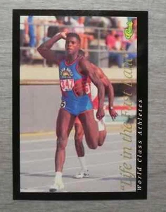 1992 Classic World Class Athletes Carl Lewis Track & Field 2 Card RC Lot #1 #58 - Picture 1 of 4